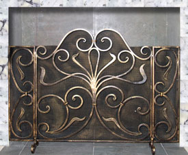 Grill du chemin�e forg�